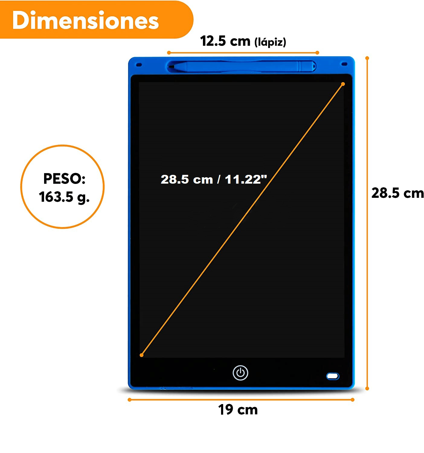 Pizarrón Mágico Archy (12 Pulgadas) Borrable con Tablero Pinta De Colores para Dibujo electrónico también para Personas de Tercera Edad o Problemas auditivos Tipo Tablet (SXB-120)