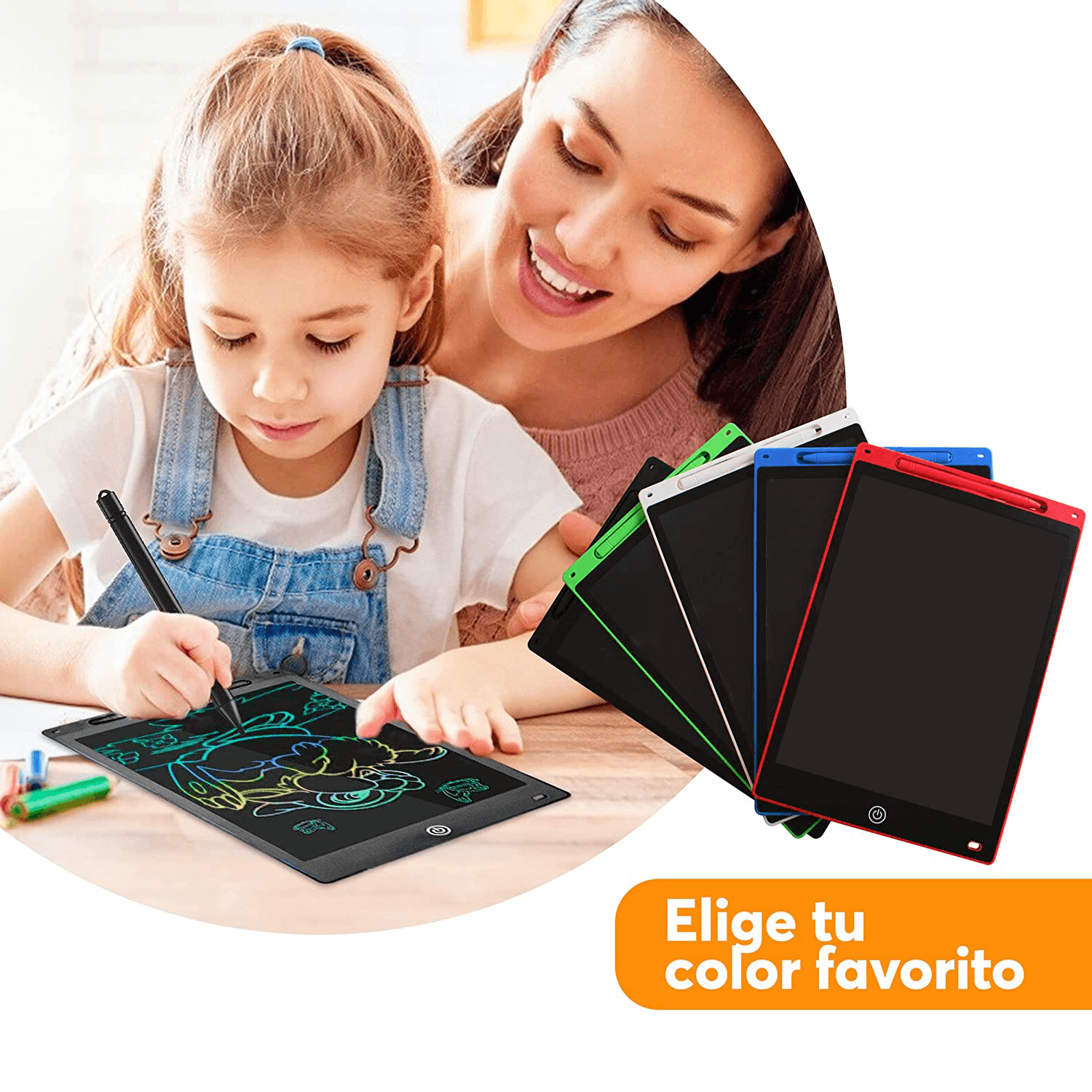 Pizarrón Mágico Archy (12 Pulgadas) Borrable con Tablero Pinta De Colores para Dibujo electrónico también para Personas de Tercera Edad o Problemas auditivos Tipo Tablet (SXB-120)