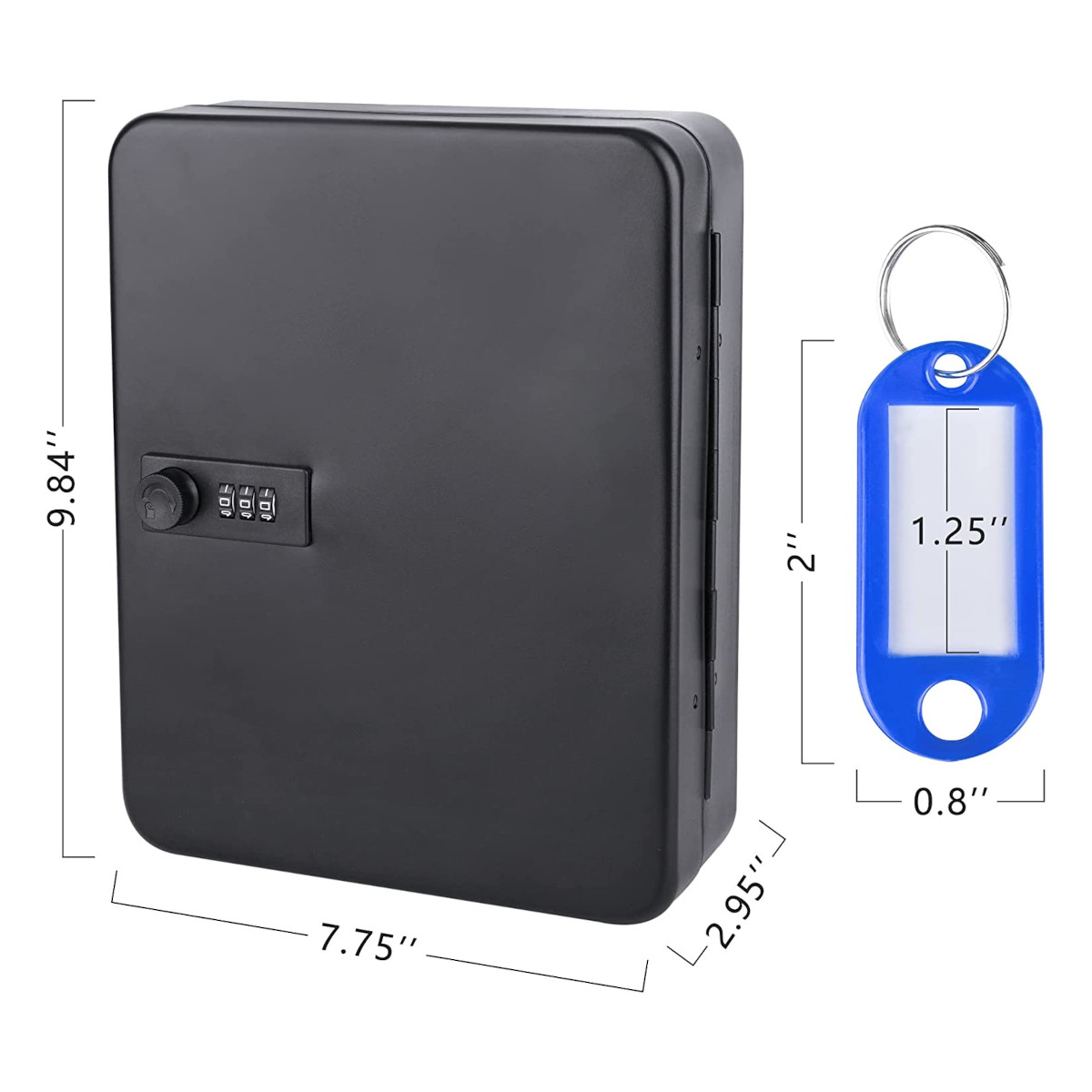 Caja Locker para Llaves con Código de Combinación, Capacidad 28 Llaves con Etiquetas