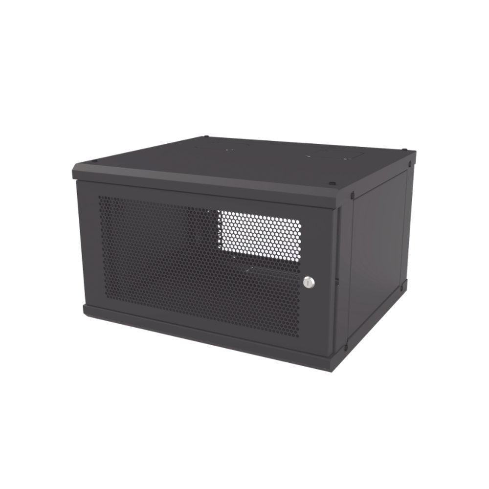 Gabinete de Pared Fijo, Puerta Perforada, con Rack de 19in, 9 Unidades de Rack  