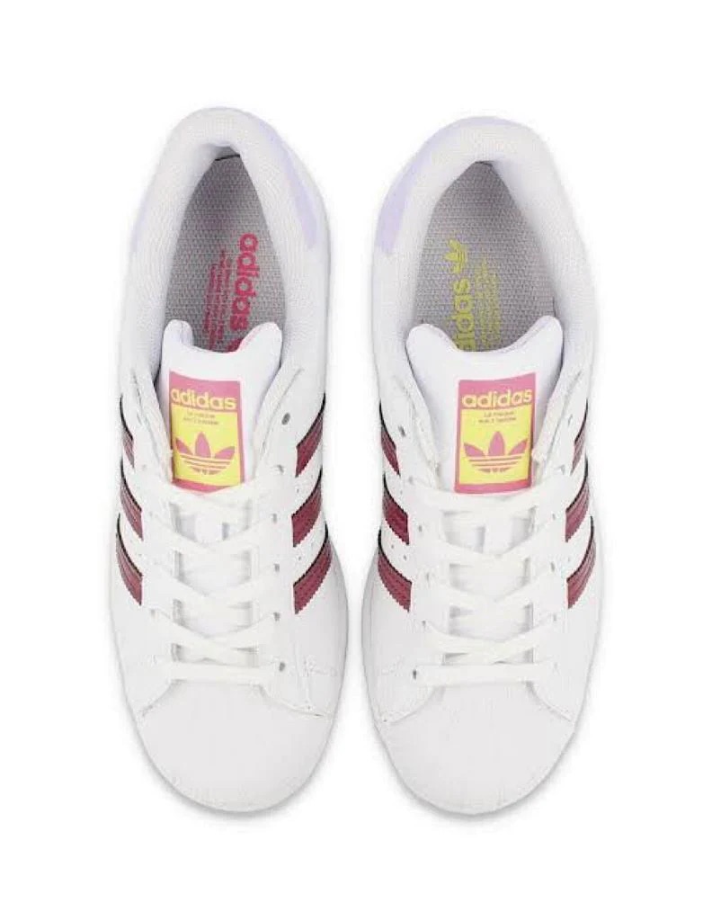 Tenis Adidas Superstar blanco con morado originales H04016
