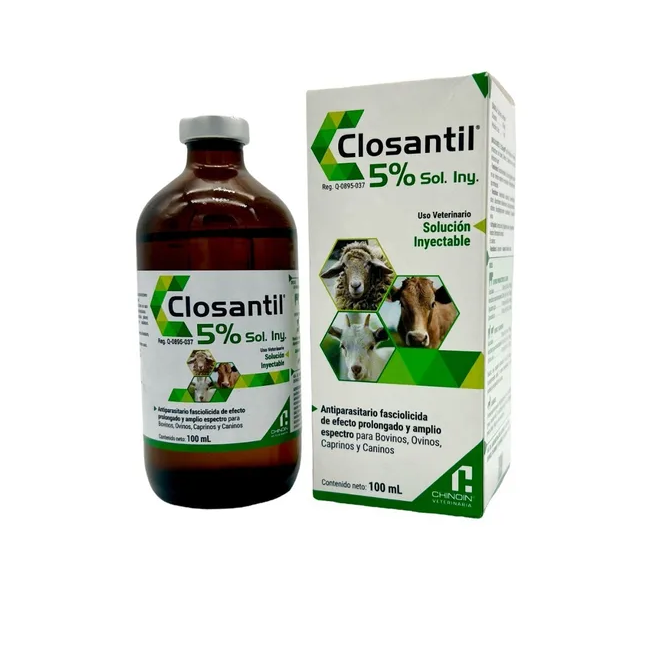 Desparasitante Closantil 5% Inyectable Animales 100 Ml
