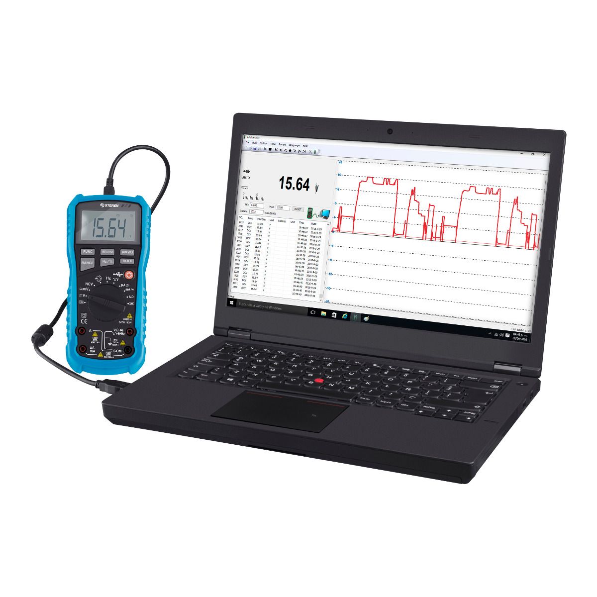 Multímetro Profesional Interfaz Usb Computadora Steren