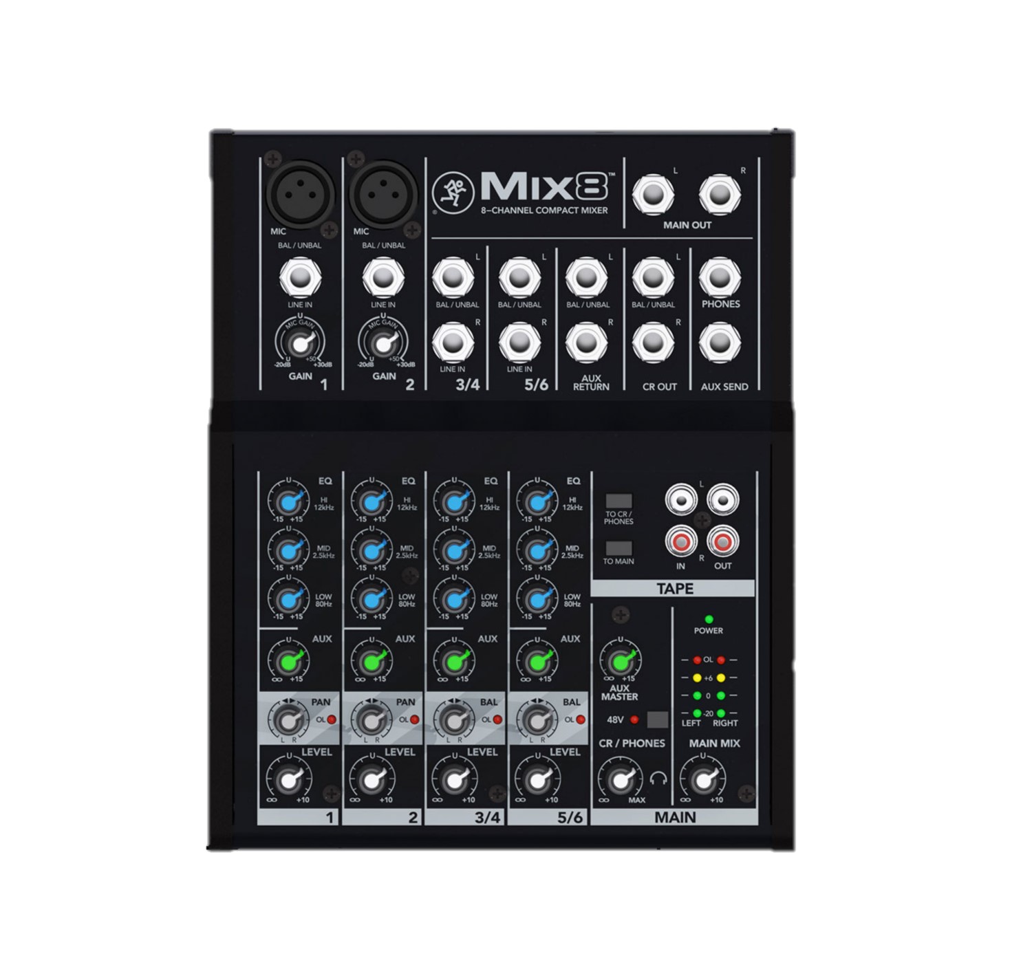 Mezcladora compacta MACKIE mix8 de 8 canales 