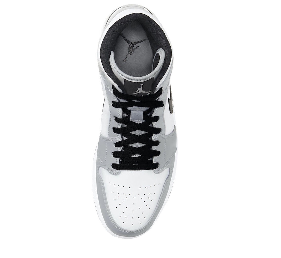 Tenis Air Jordan 1 Mid Light Smoke Grey originales 554724-092