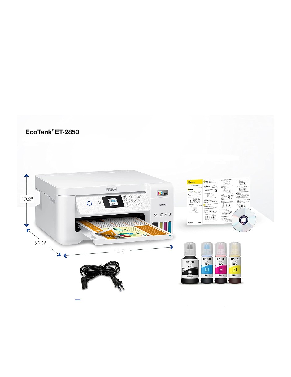 Impresora Inalámbrica A Color Epson Ecotank Et-2850 Blanco
