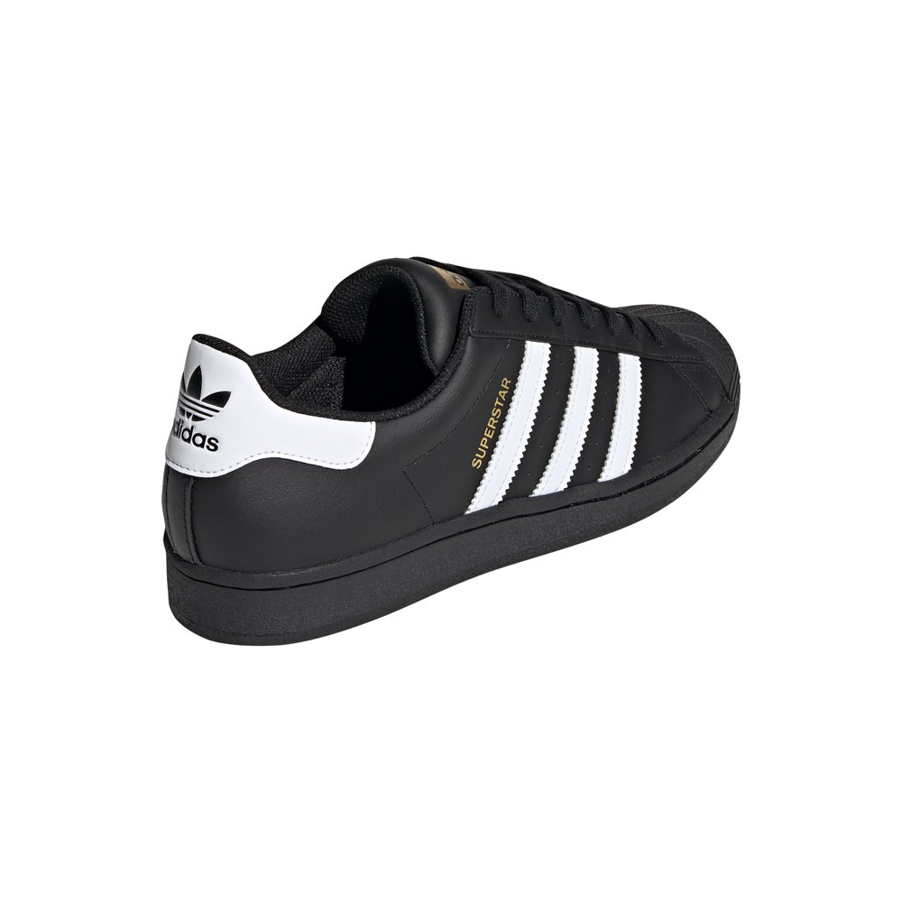 Tenis Adidas Superstar Foundation Negro con Franjas Blancas originales EG4959
