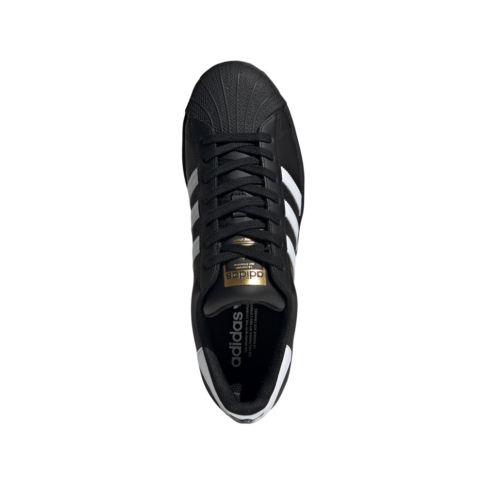 Tenis Adidas Superstar Foundation Negro con Franjas Blancas originales EG4959