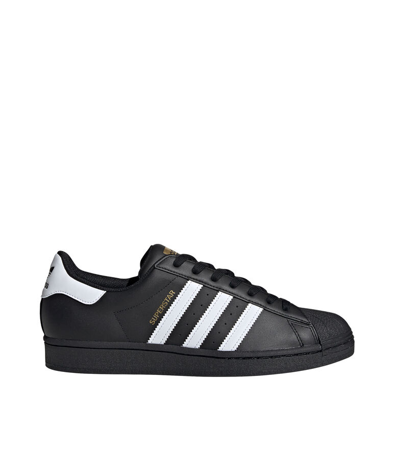 Tenis Adidas Superstar Foundation Negro con Franjas Blancas originales EG4959