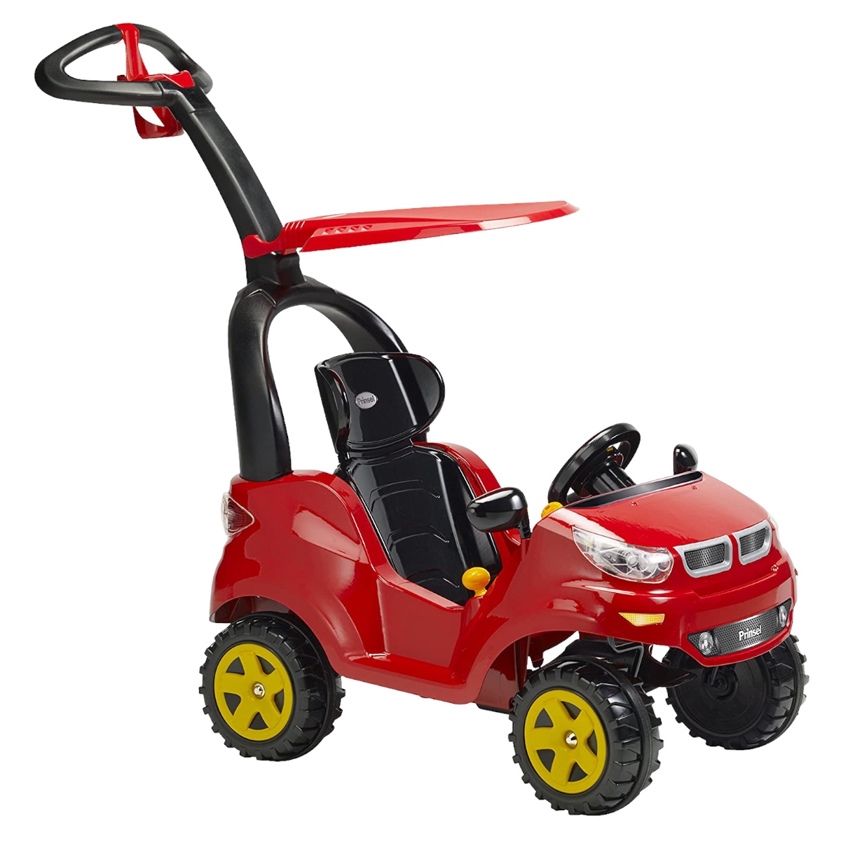 Carrito Paseo Infantil Push Car Prinsel Adventure Sombrilla Rojo