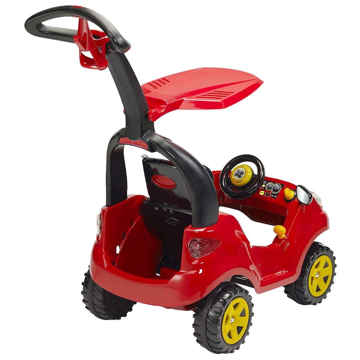 Carrito Paseo Infantil Push Car Prinsel Adventure Sombrilla Rojo