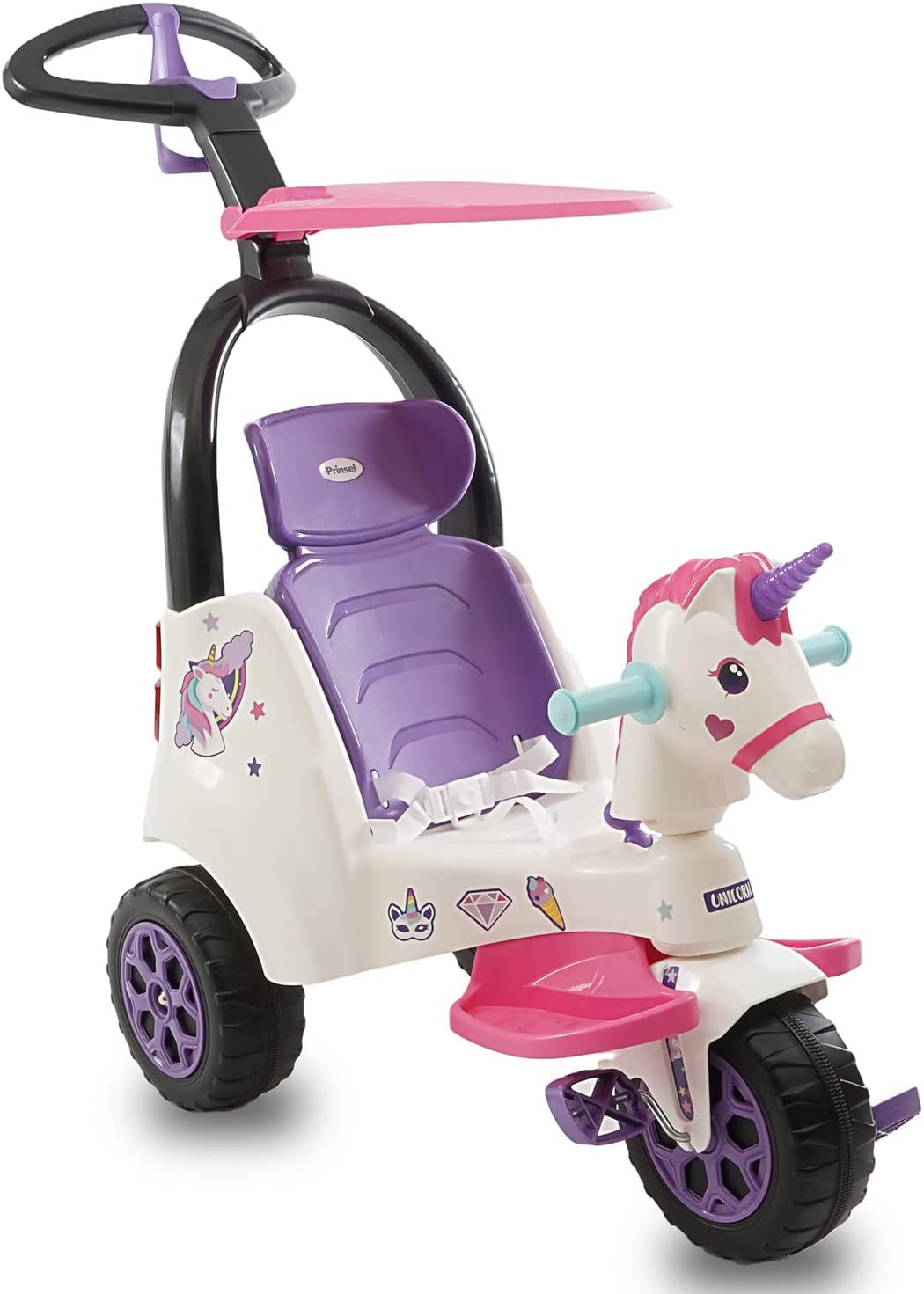 Triciclo Infantil Unicornio Prinsel Super Trike Blanco