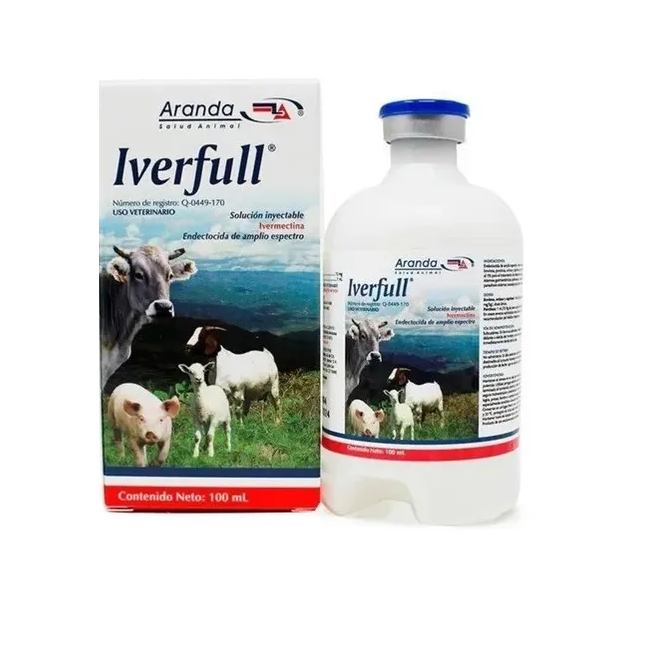 Iverfull 100ml Bovinos Porcinos Ovinos Caprinos