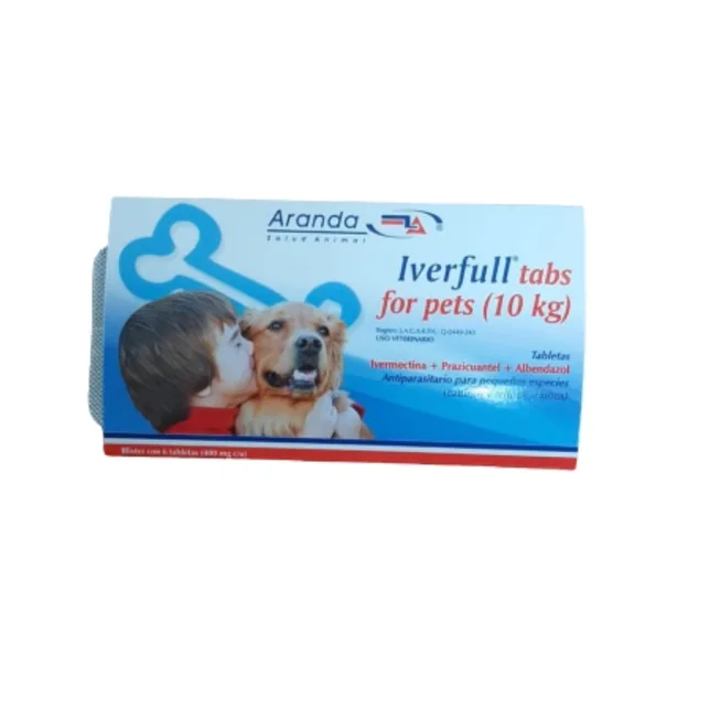 Desparacitante Para Perros Y Gatos 12 Tabletas Iverfull