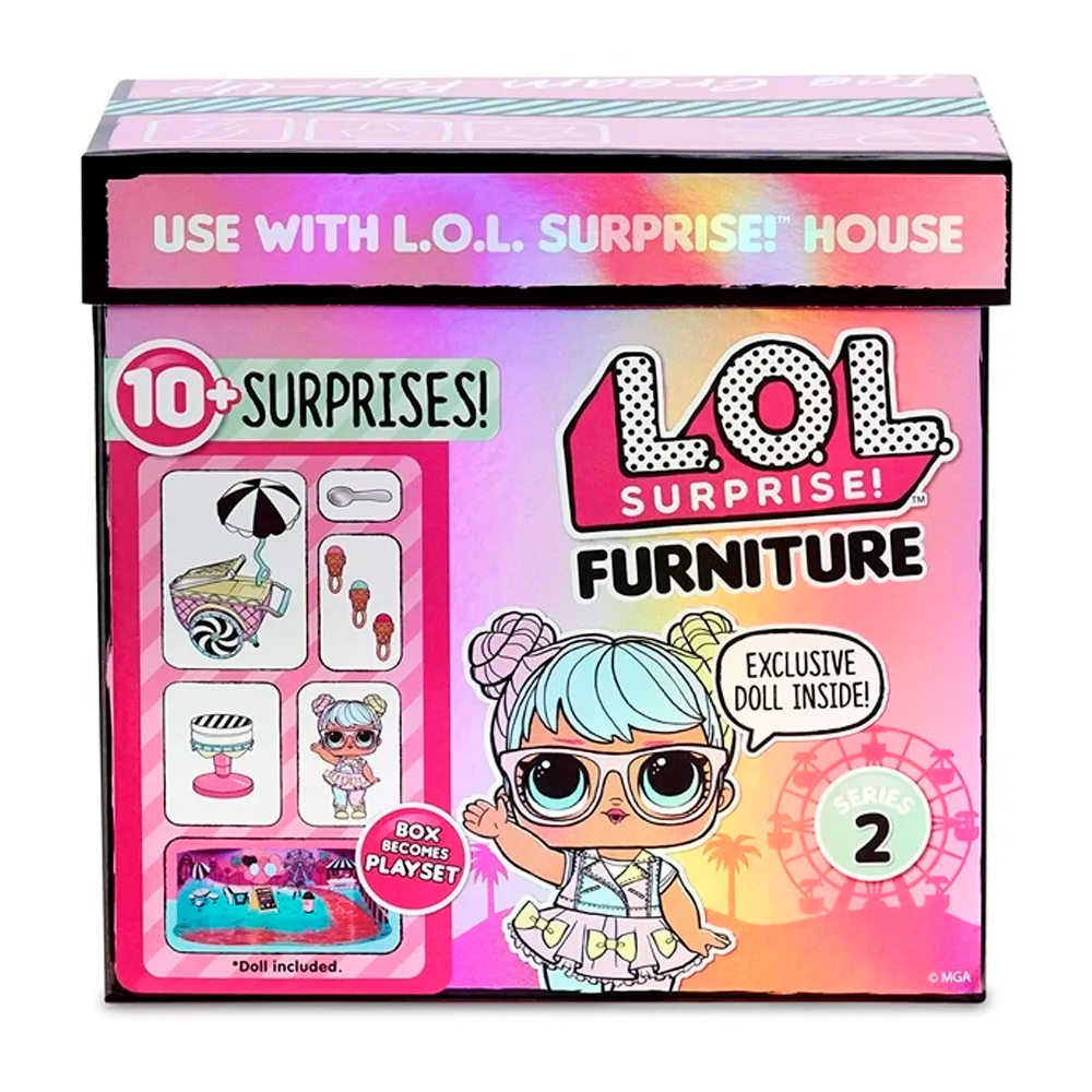 Lol Surprise! Hairvibes Y Furniture Ice Cream Pop-up 2piezas