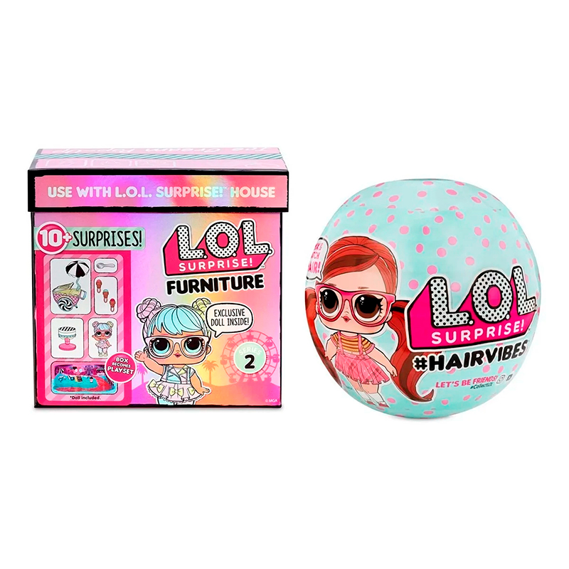 Lol Surprise! Hairvibes Y Furniture Ice Cream Pop-up 2piezas