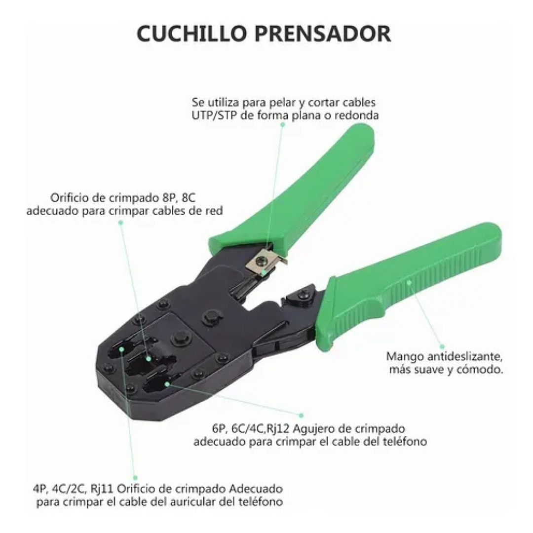 Kit De Herramientas Cableado Redes Basico