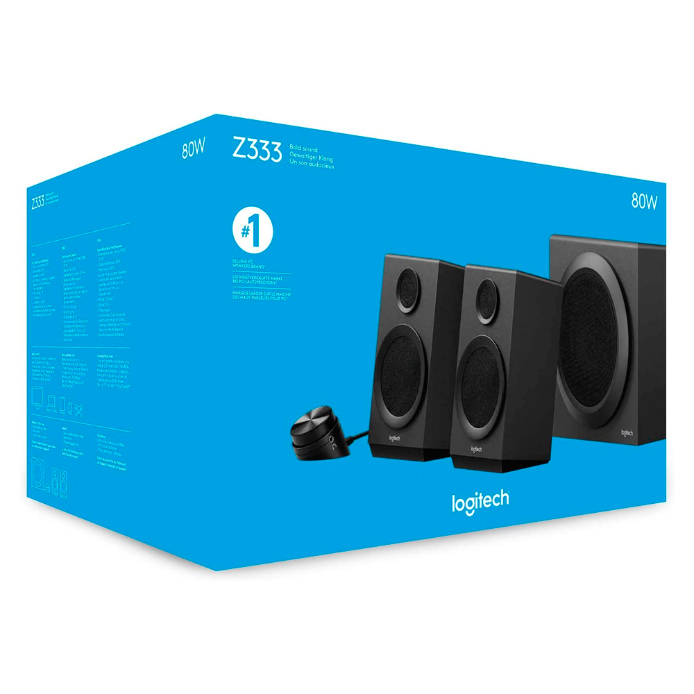 Logitech Bocinas Multimedia con Subwoofer Z333, Alámbrico, 2.1, 40W RMS ...