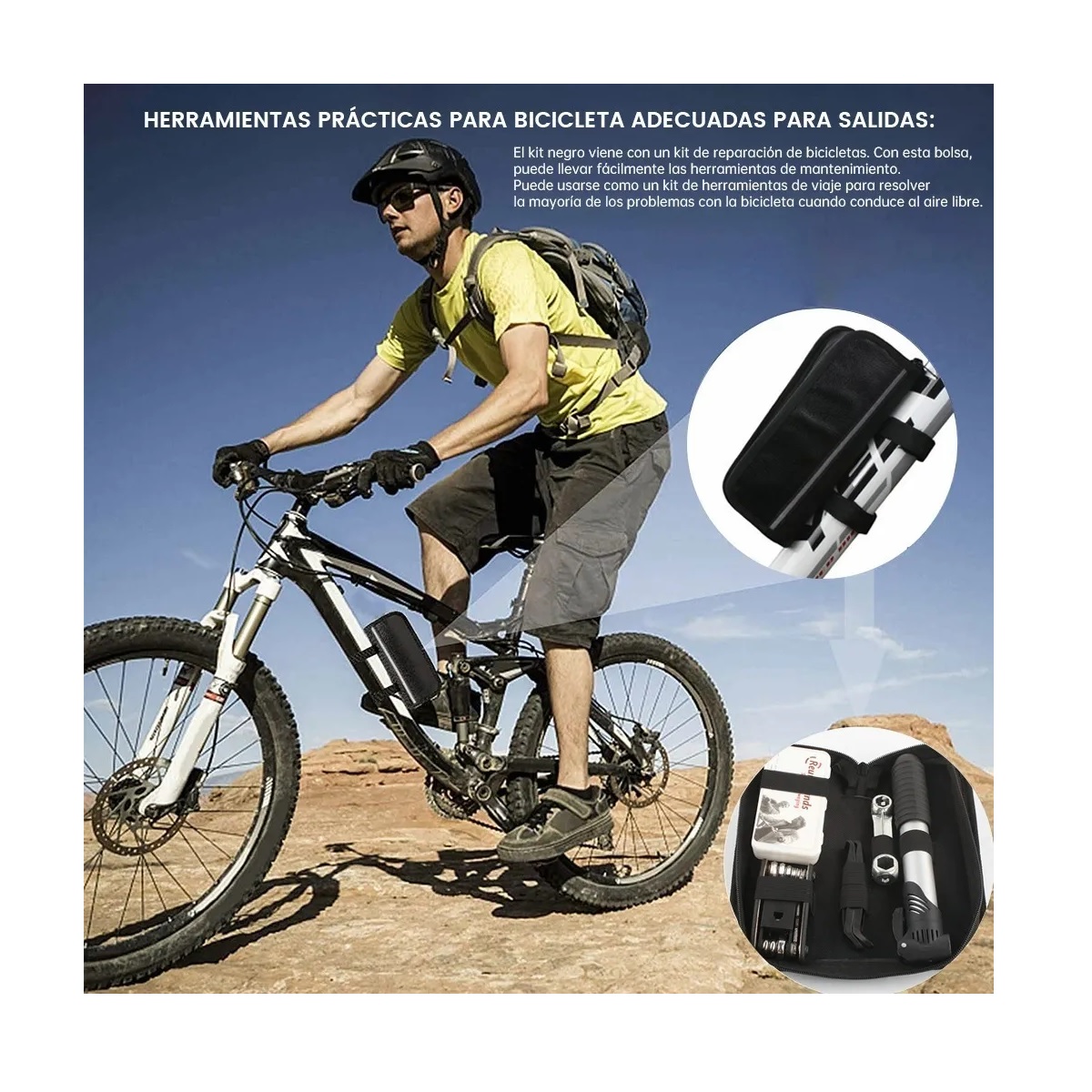Kit Herramientas de reparación De Bicicleta con bolsa Portátil