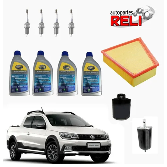 Kit Afinacion Vw Saveiro 10-18 1.6 Lts. Aceite Sintético