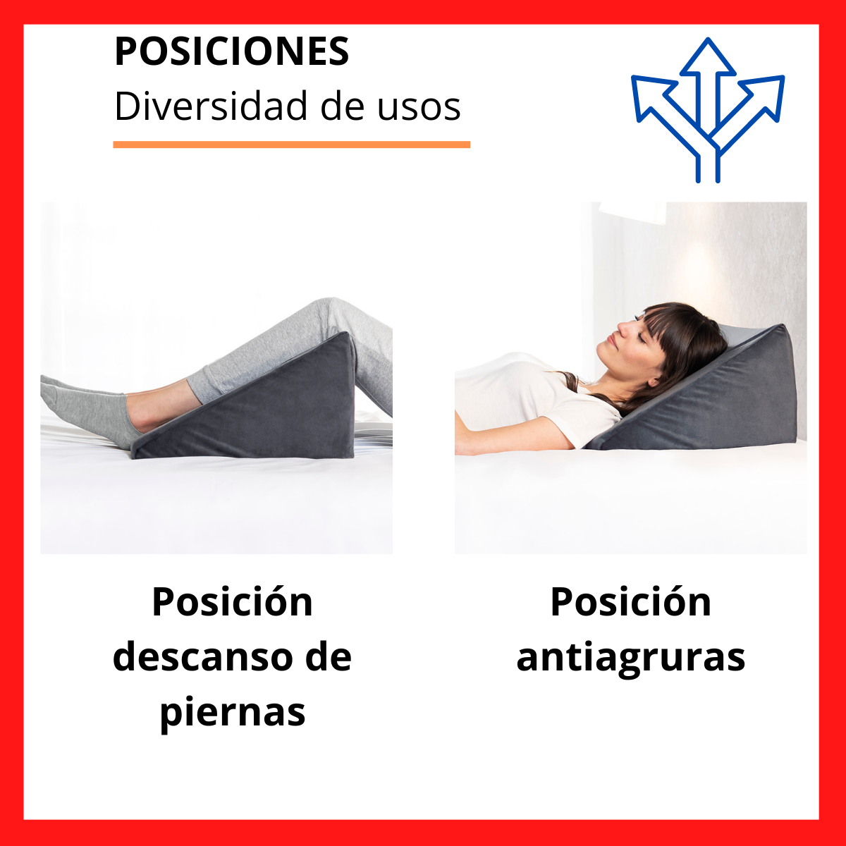Almohada antireflujo adulto cojin vianney ortopedica ergonomica cuña reflujo