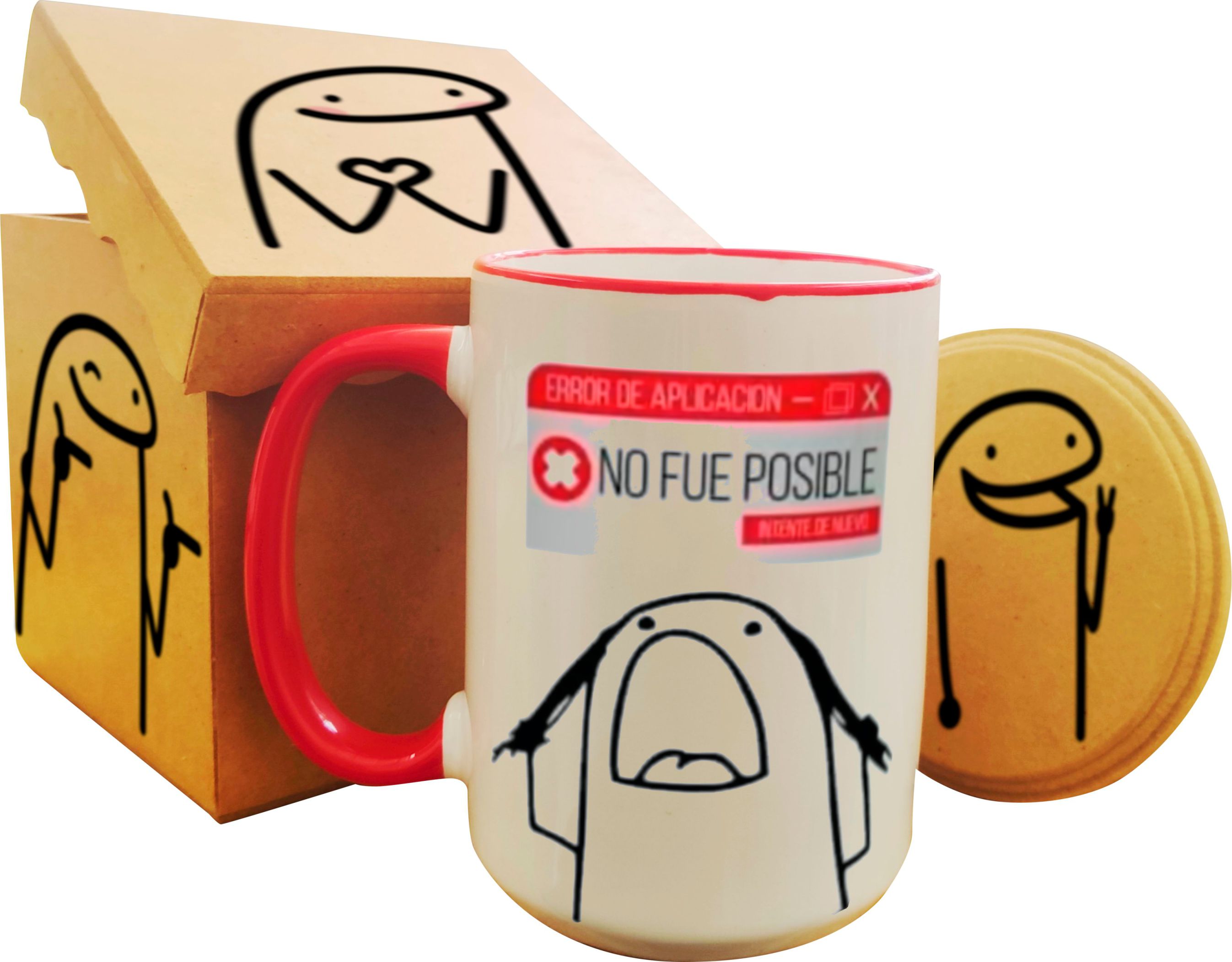 Taza Grande 15 Oz Flork INATALANDO PACIENCIA. Deformito Caja Y Portatazas De Lujo