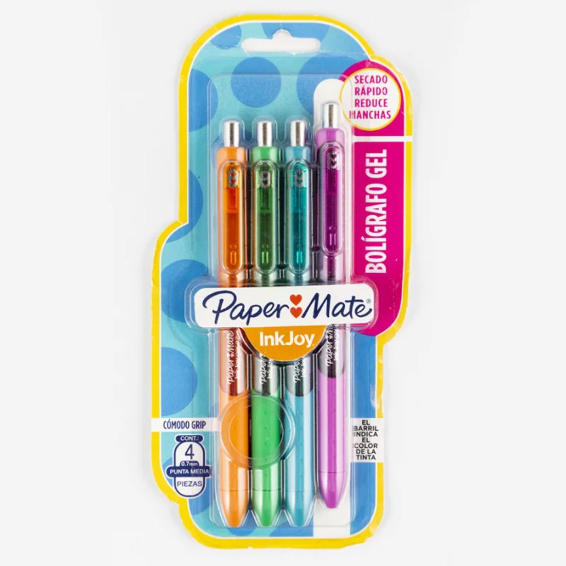Paper Mate Inkjoy gel 0.7mm, 4 pzas