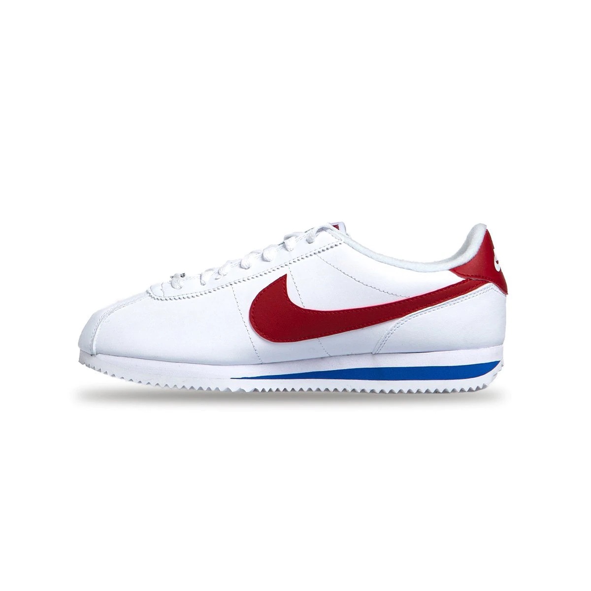 Tenis Nike Cortez Leather blanco con rojo y azul originales 807471-103