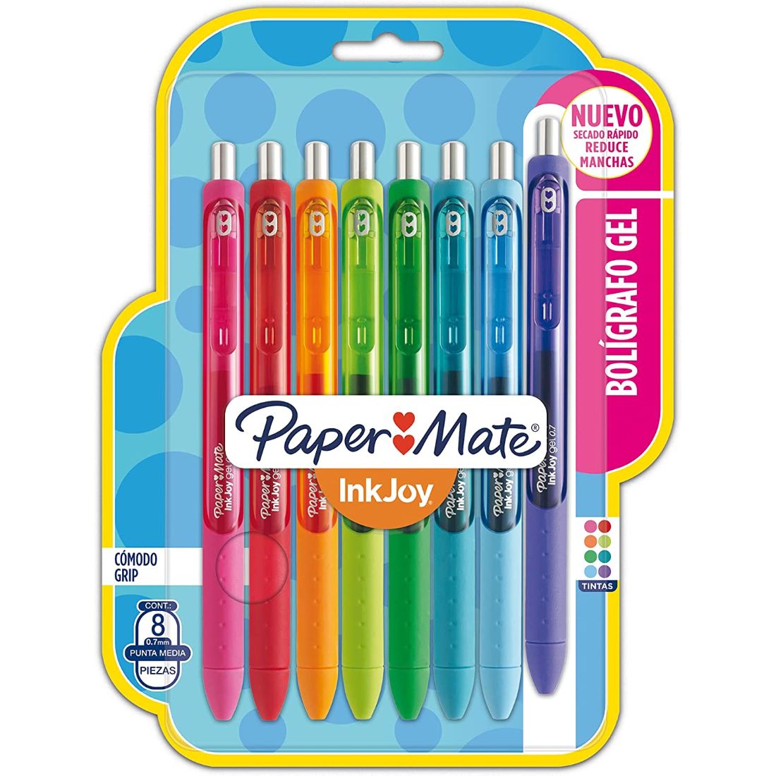 Paquete de 8 Boligrafos de Gel Paper Mate Ink Joy Colores Surtidos