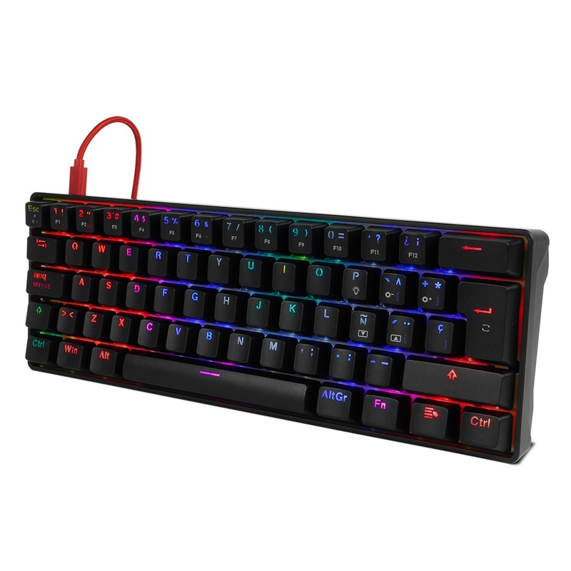 Teclado Game Factor KBG560 RGB, Teclado Mecánico, Switch Red, Alámbrico, Rojo (Español)