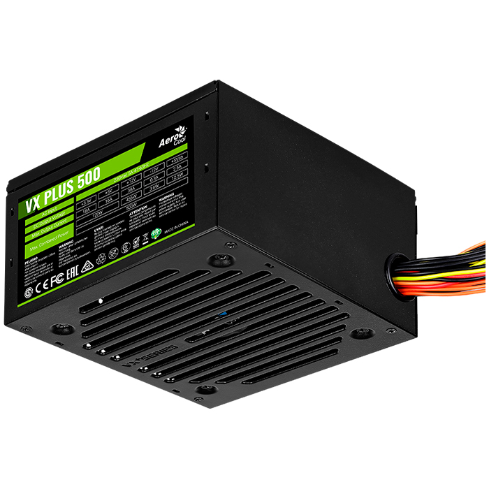 Fuente de Poder 500W AEROCOOL VX PLUS 500 Ensamble PC Gamer OEM 