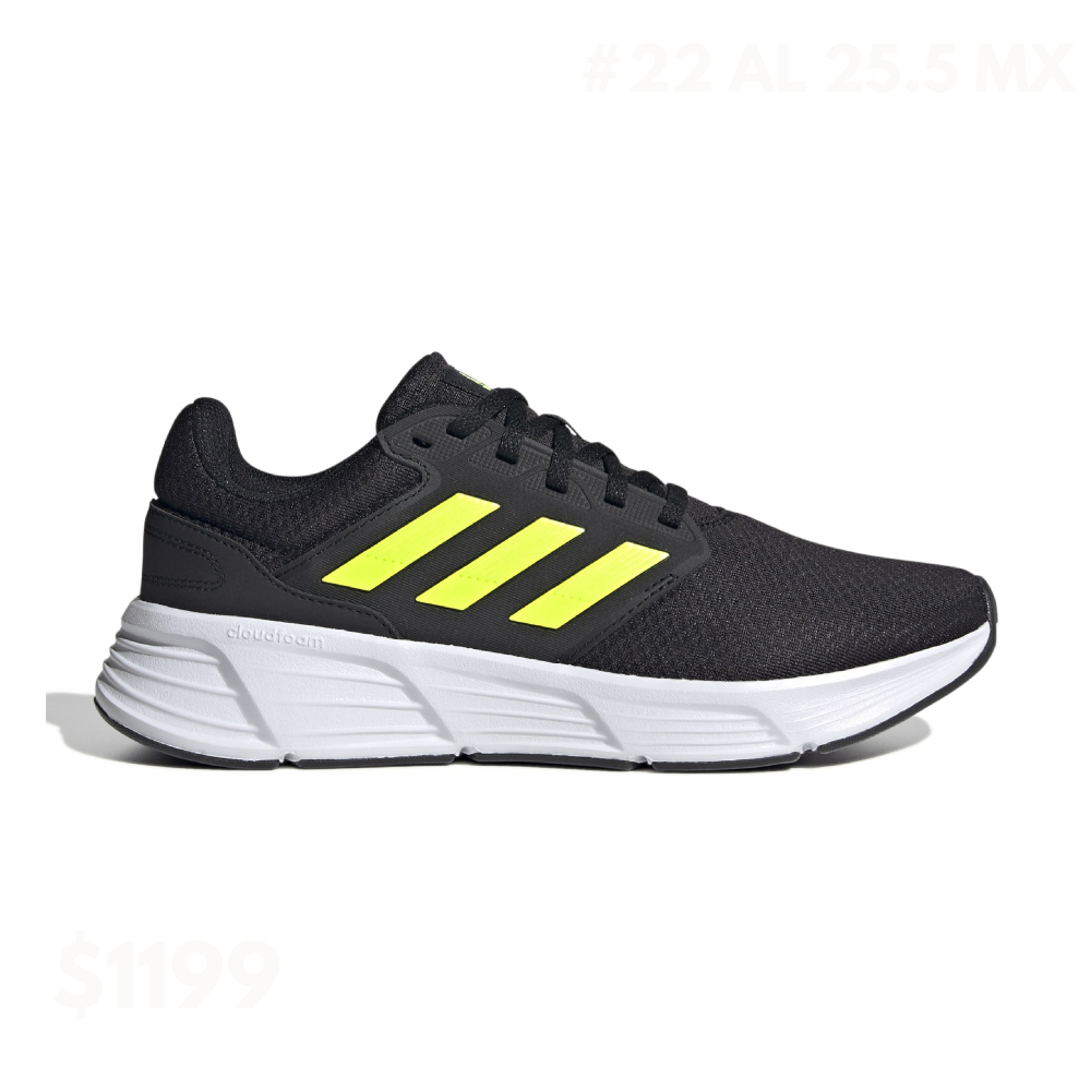 TENIS ADIDAS GALAXY  6 NEGRO-HOMBRE/GW4141 ORIGINAL