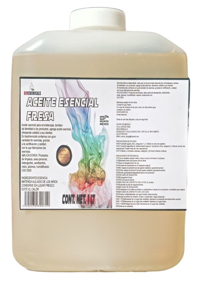 ACEITE ESENCIAL AROMA FRESA 1 LTO