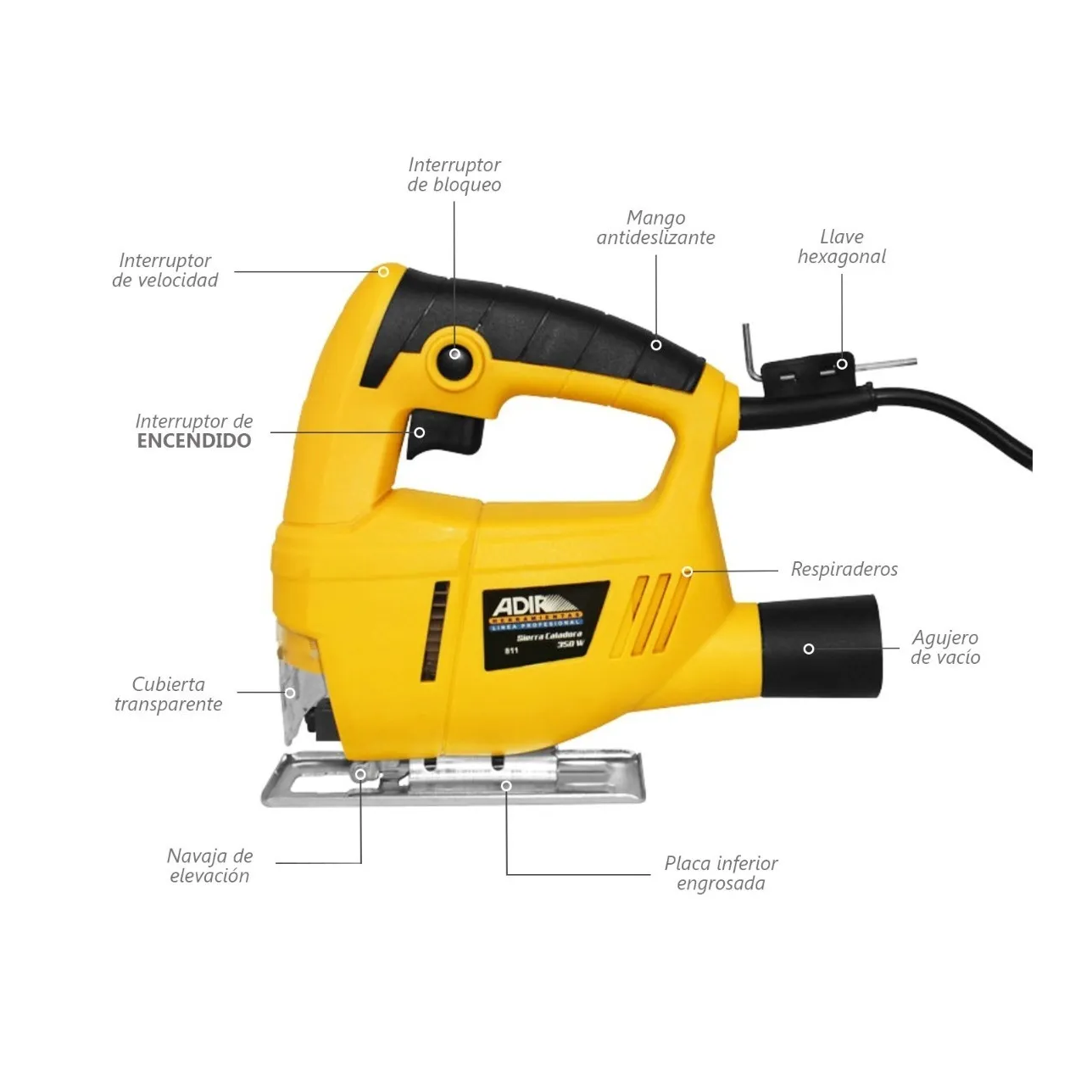 Sierra Caladora Cortadora Profesional Eléctrica Madera Metal