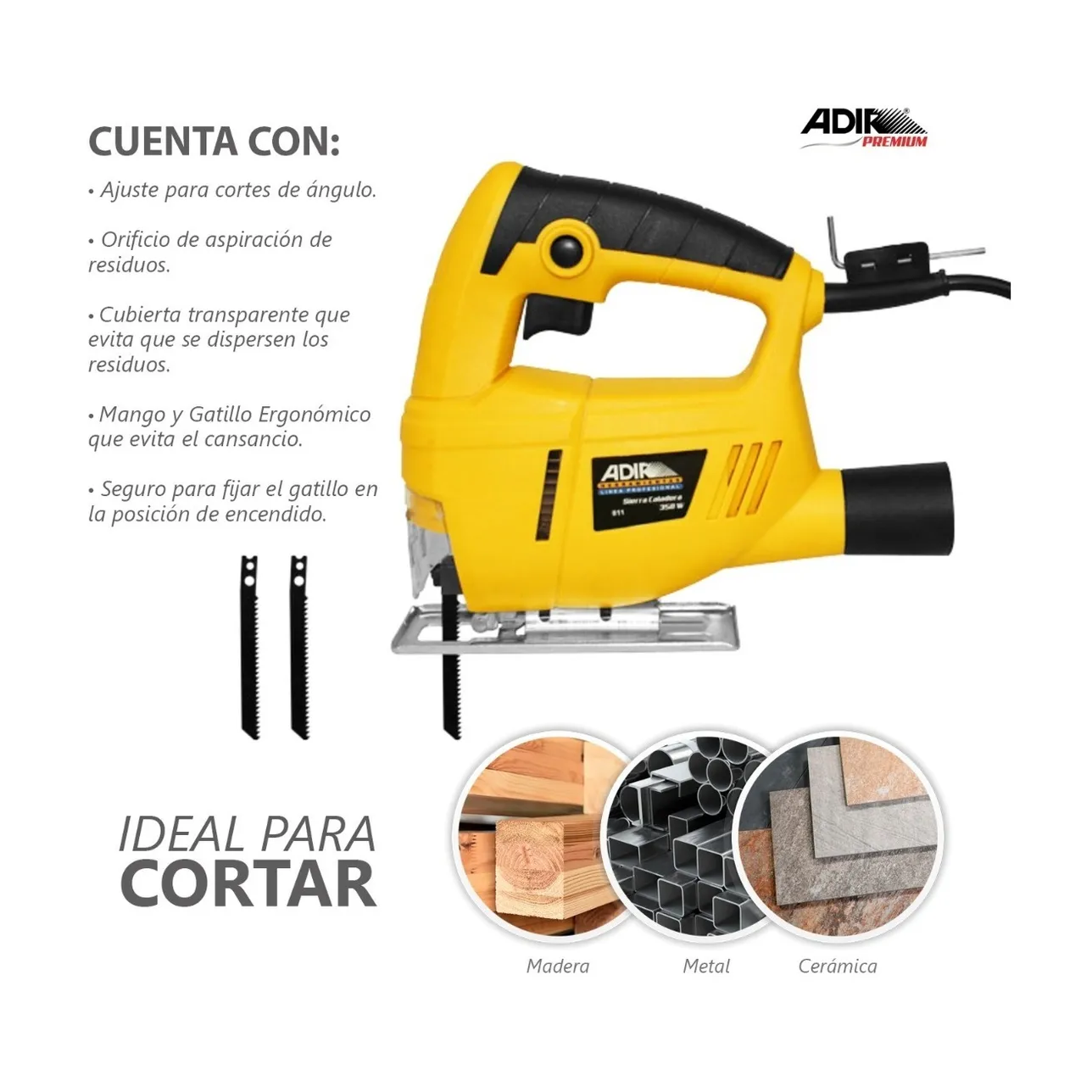 Sierra Caladora Cortadora Profesional Eléctrica Madera Metal