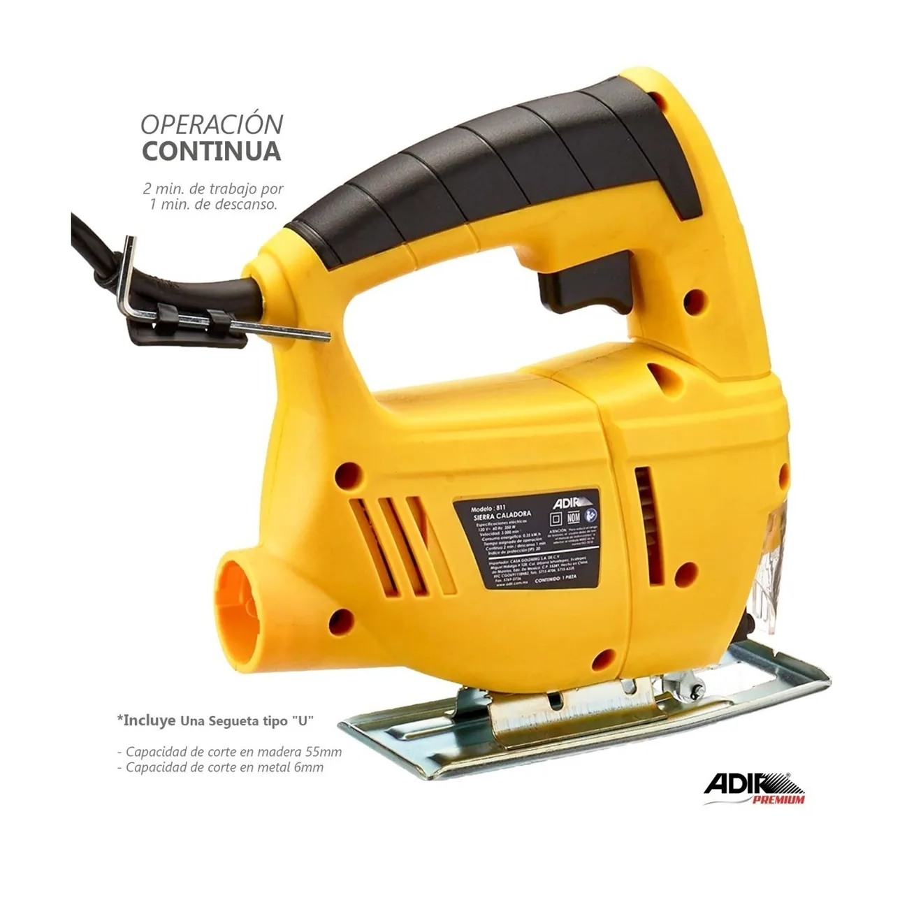 Sierra Caladora Cortadora Profesional Eléctrica Madera Metal