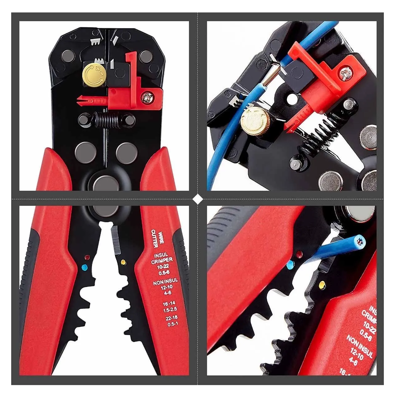 Cortacables 5 Y 1, Pelacables Automático Multifuncional Rojo