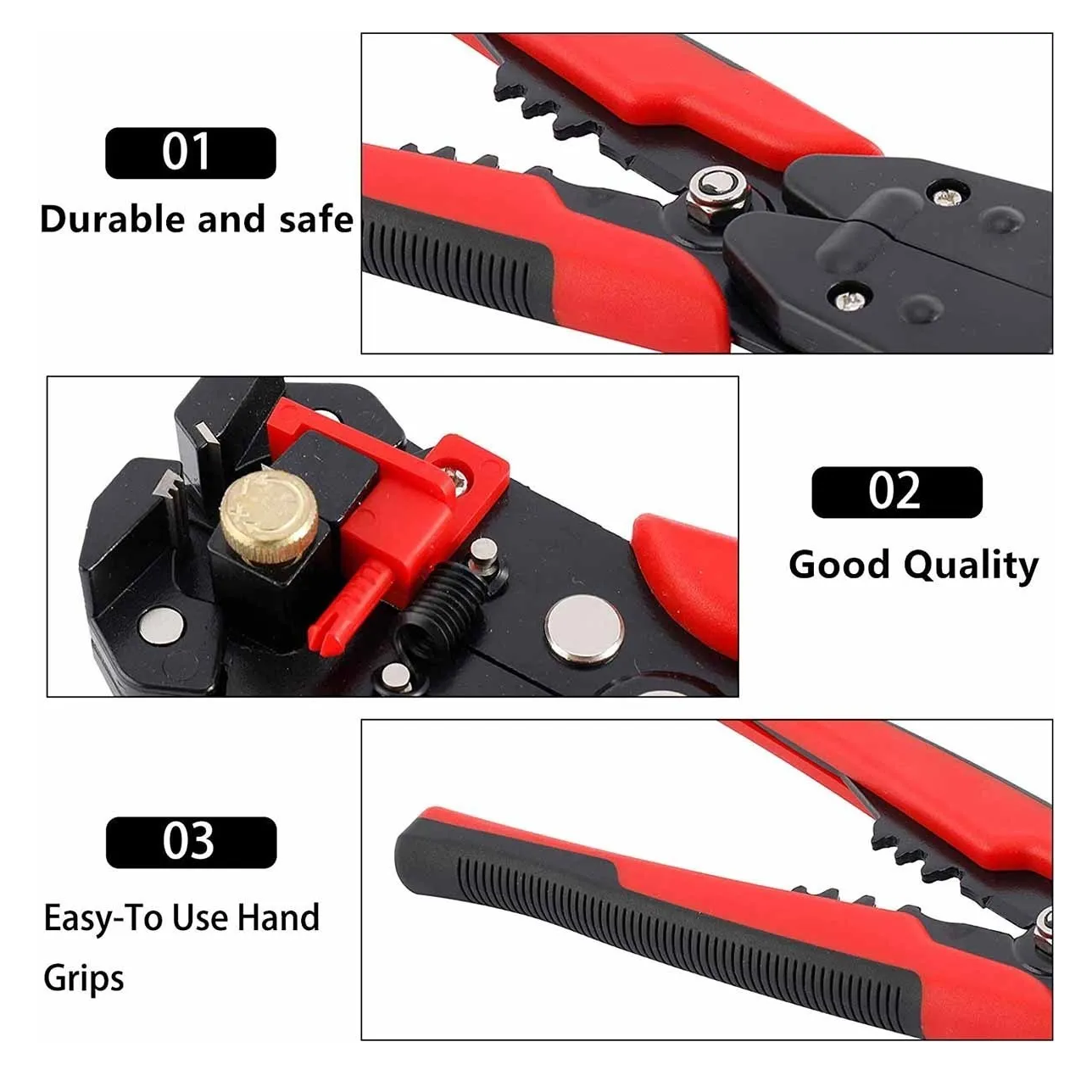 Cortacables 5 Y 1, Pelacables Automático Multifuncional Rojo