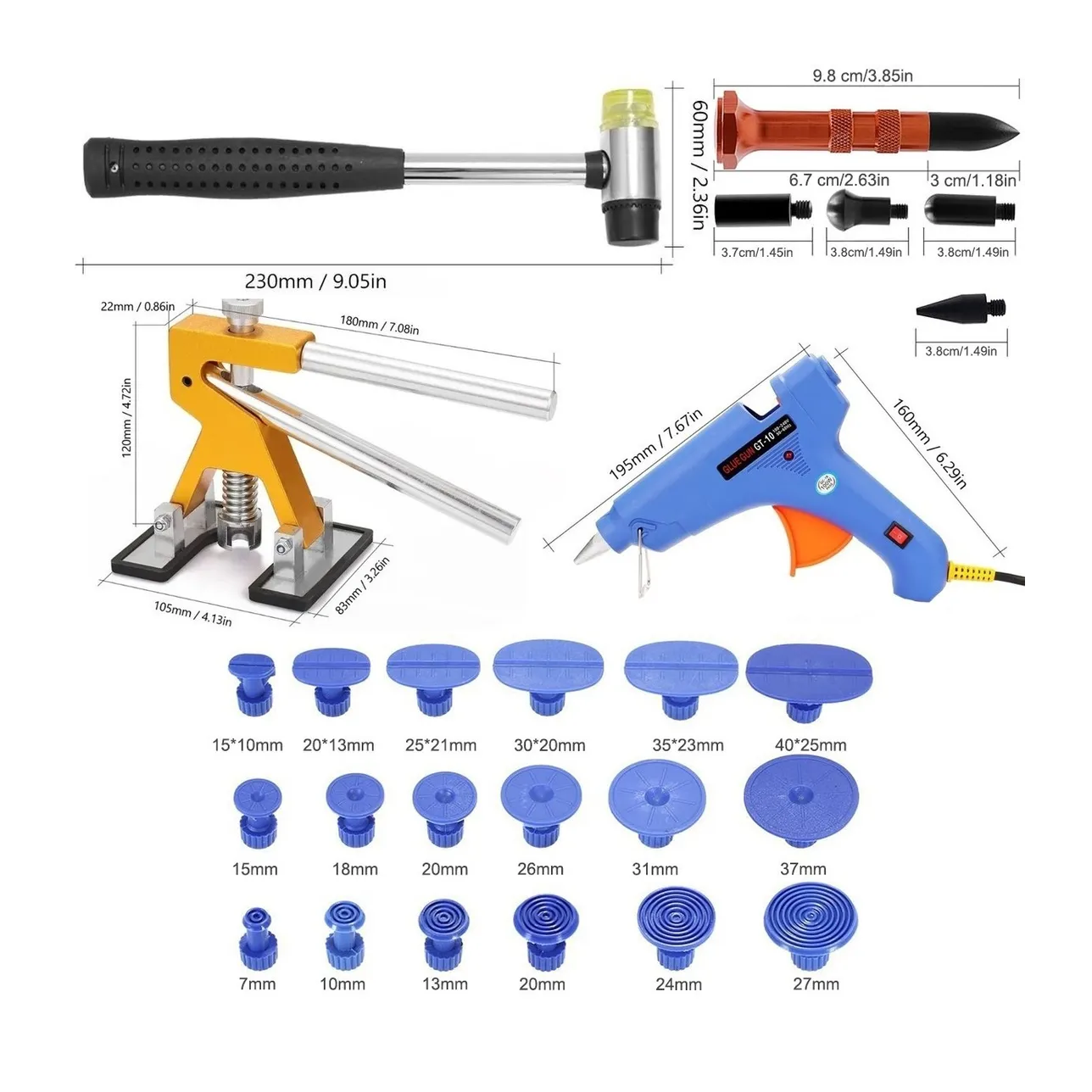 Kit Saca Golpes De Autos Carros Para abolladuras 35pcs