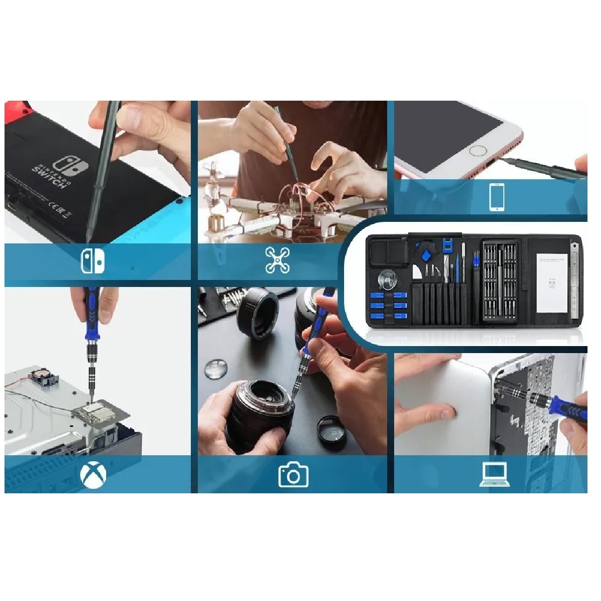 Kit De Herramientas Desarmadores Precisión Pc 