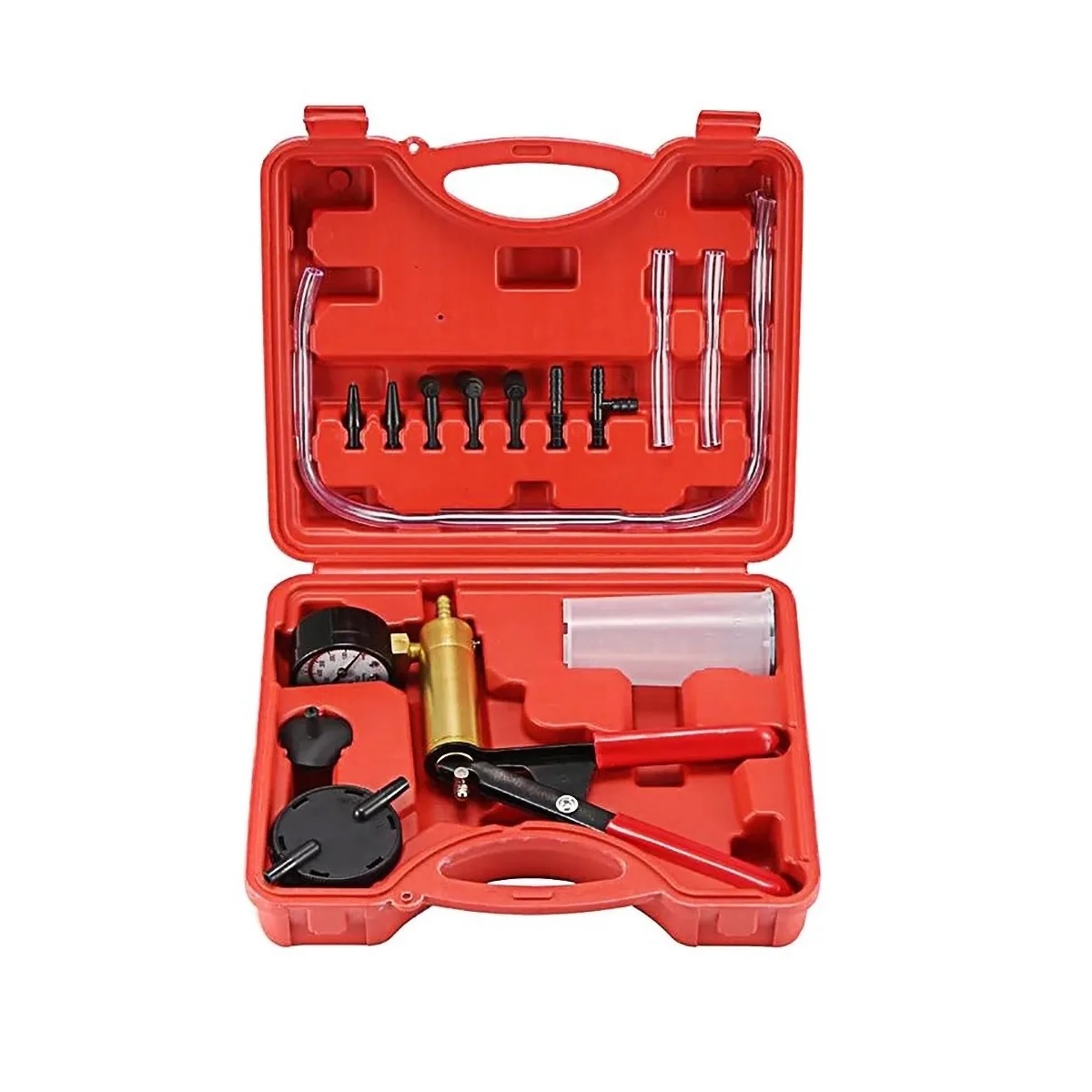 Bomba De Vacio Manual Frenos Purgador Manómetro De Aluminio