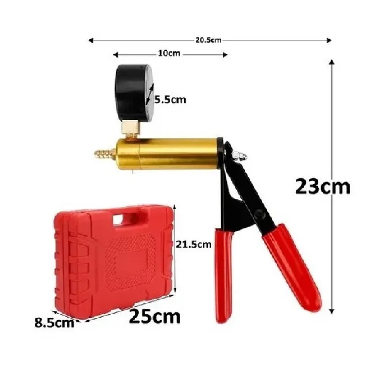 Bomba De Vacio Manual Frenos Purgador Manómetro De Aluminio