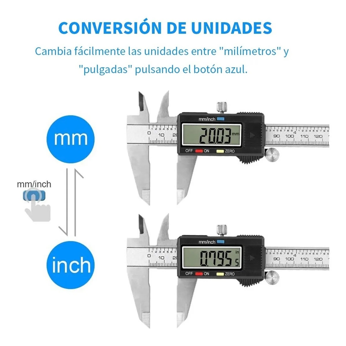 Calibrador Vernier Digital Pie De Rey 6in Precisión 0.01mm
