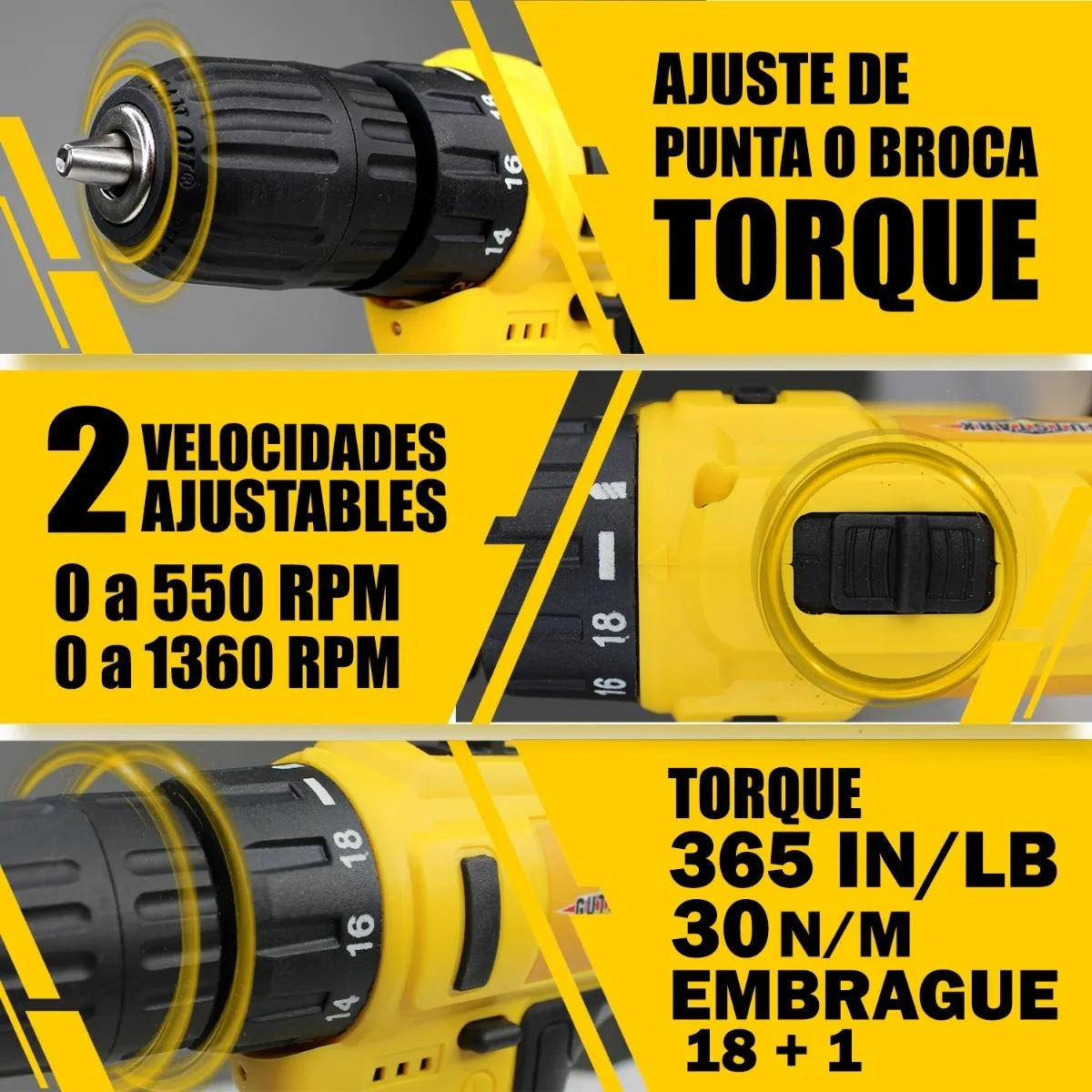 Taladro Desatornillador Inalámbrico 260w