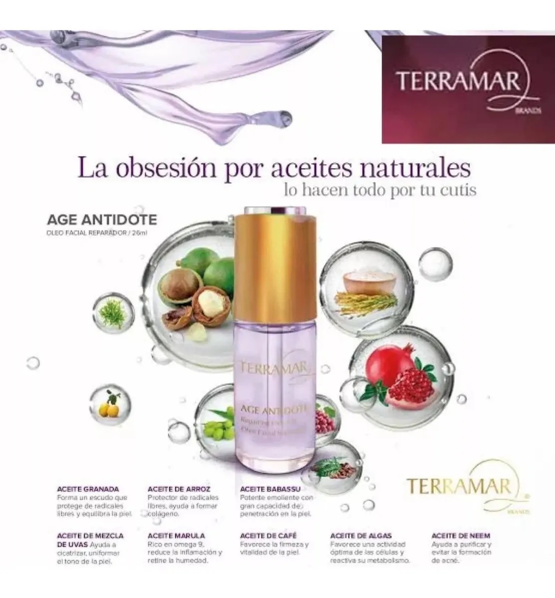Aceite Facial Para Todo Tipo De Piel Age Antidote Terramar