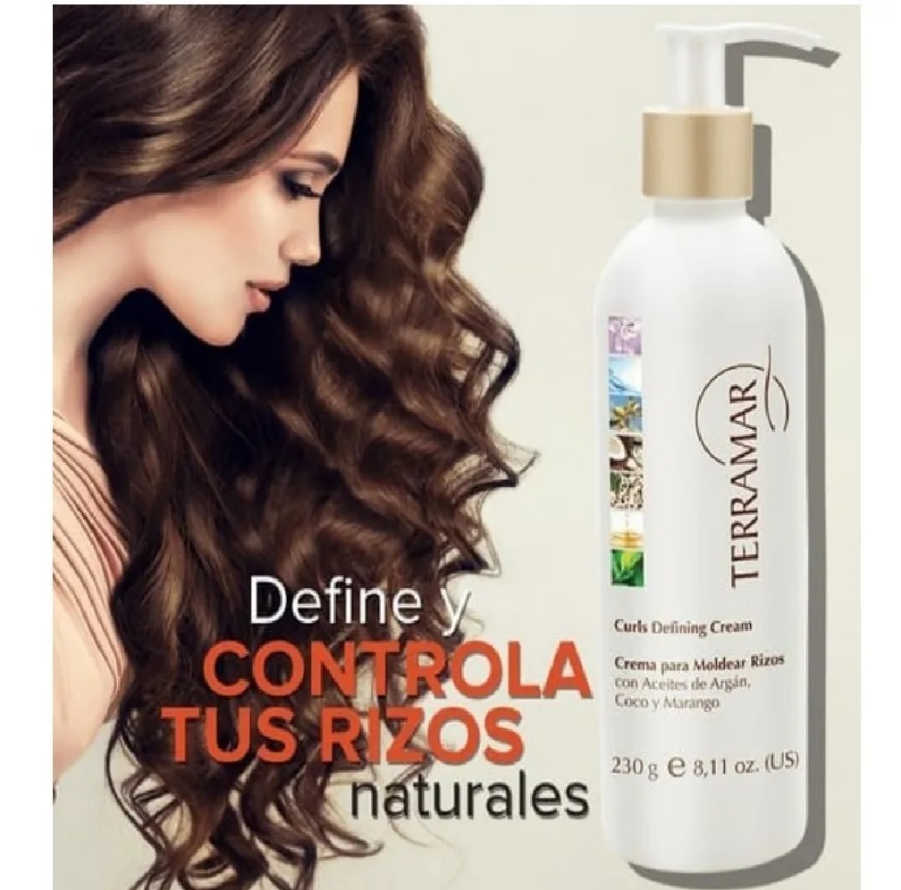 Crema Para Moldear Rizos Terramar con Aceite de Argán 250ml