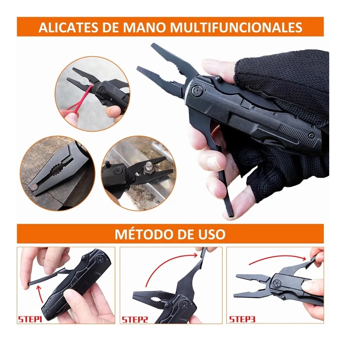 Navajas Multiherramienta Acero Inoxidable Camping Pesca Hogar