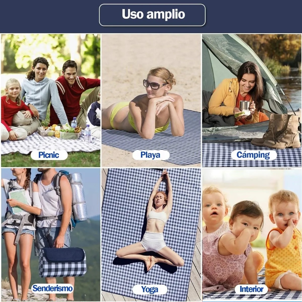 Tapete De Picnic Impermeable Acampar Playa