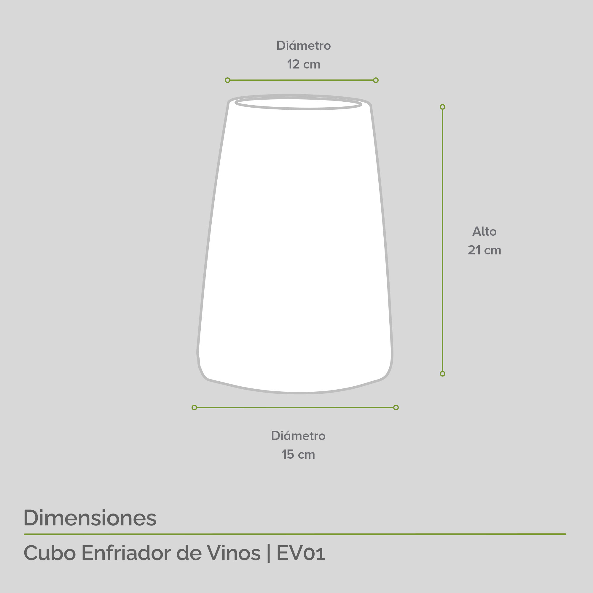 Cubo Enfriador Portátil Para Botella De Vino y/o Licor Avera EV01