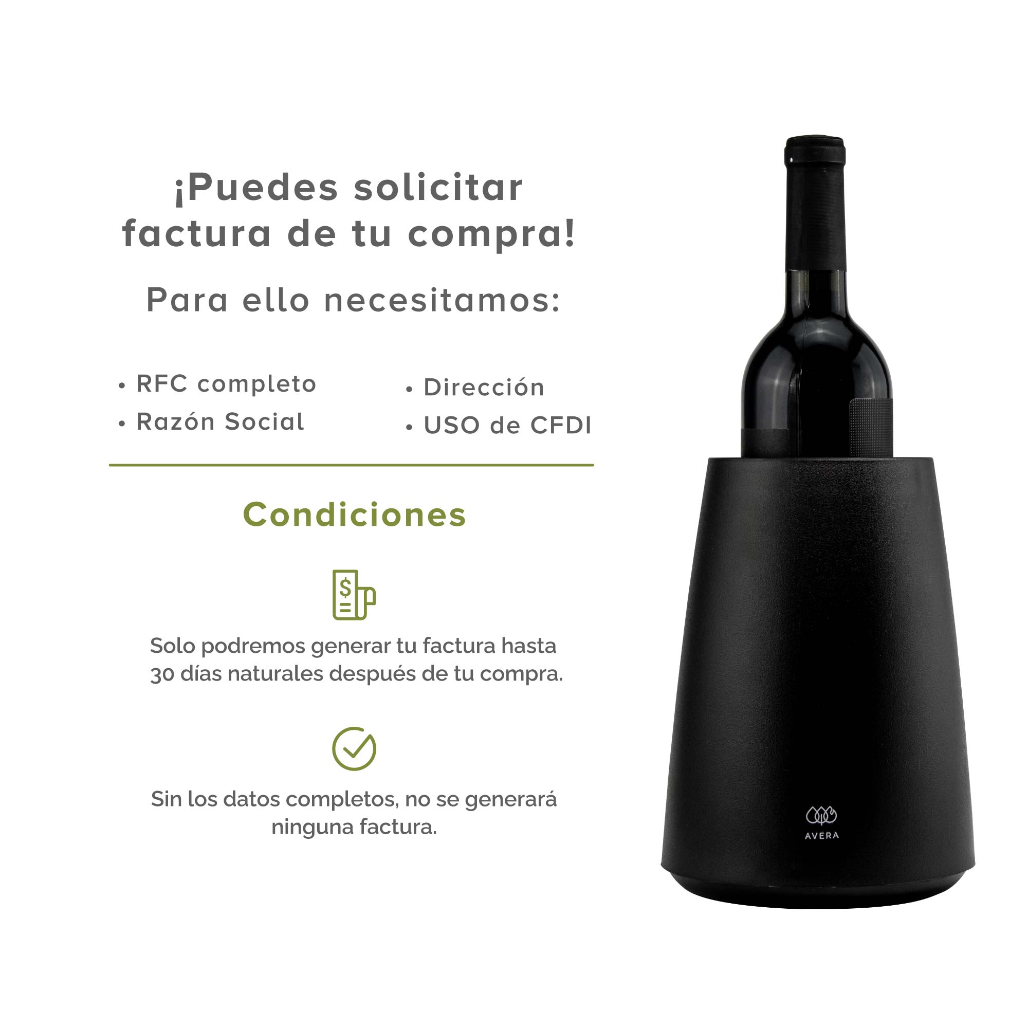 Cubo Enfriador Portátil Para Botella De Vino y/o Licor Avera EV01